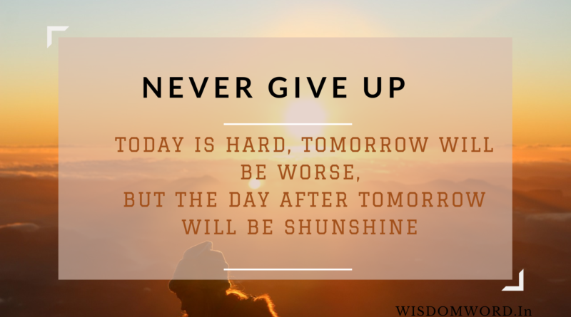 Never Give Up