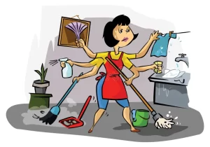 mother household work